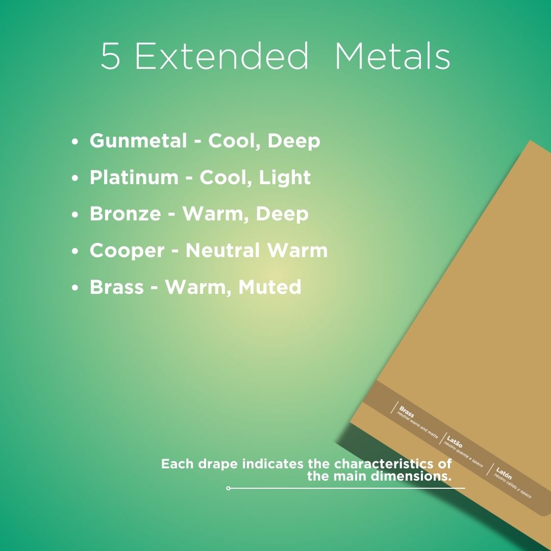 Premium Metals Set II - Gunmetal, Pewter, Brass, Bronze, Platinum