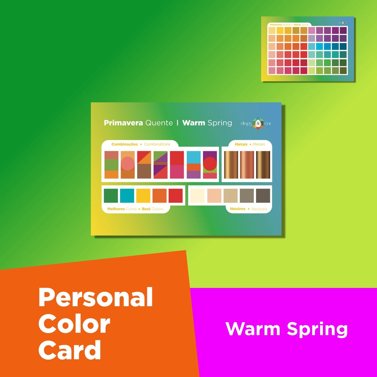 Personal Color Cards - Warm Spring