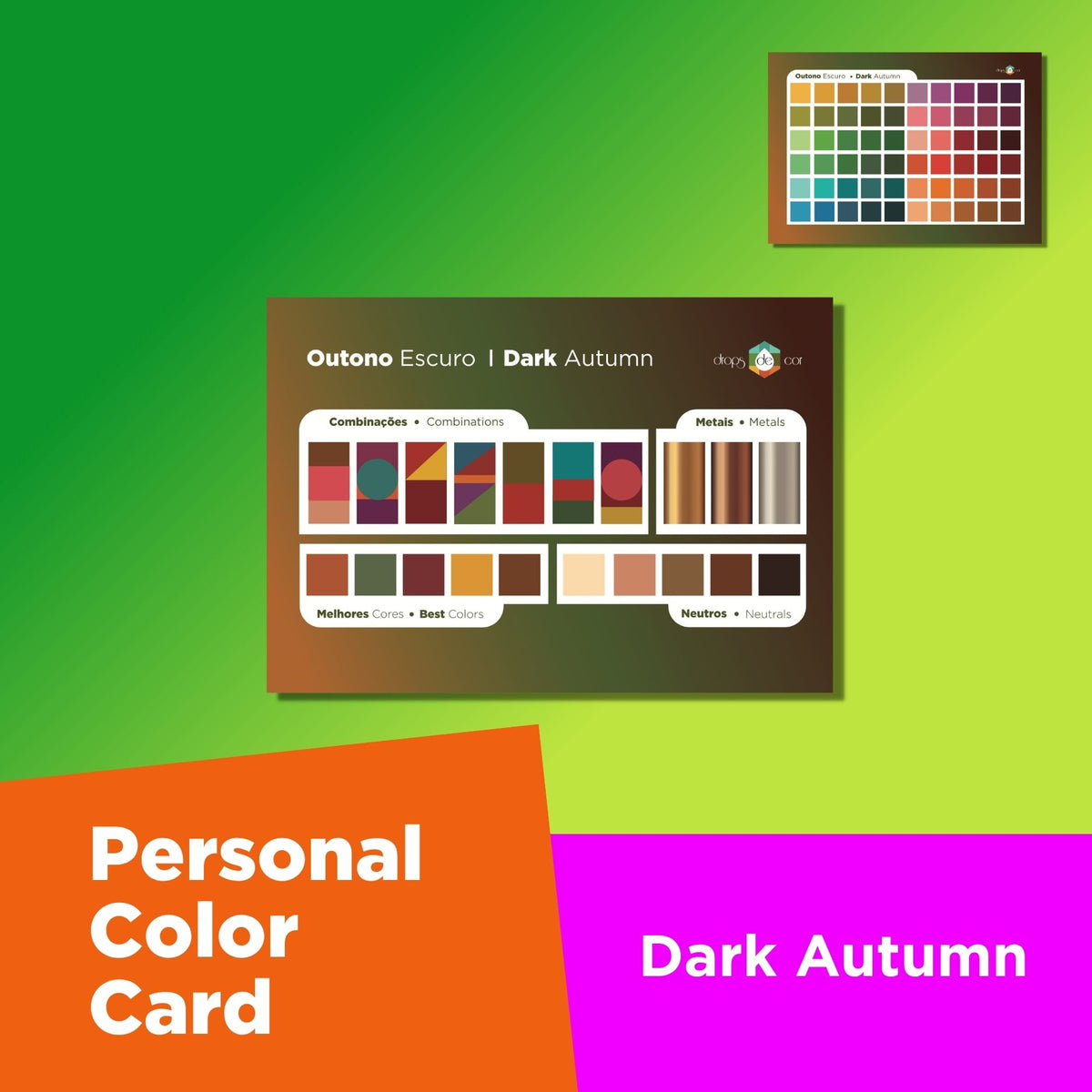 Personal Color Cards - Dark Autumn