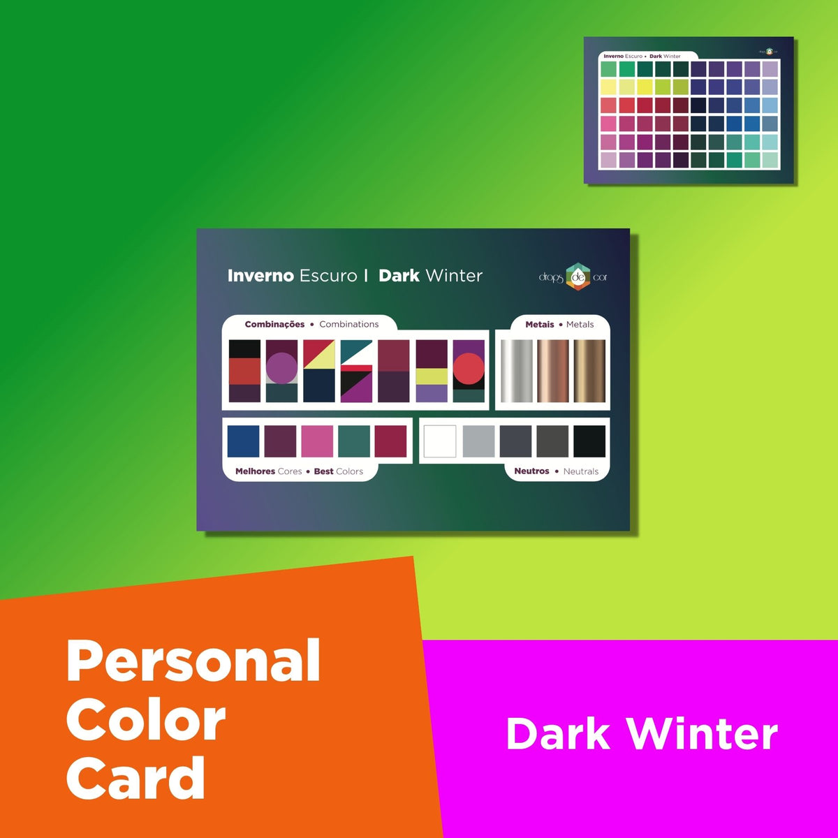 Personal Color Cards - Dark Winter