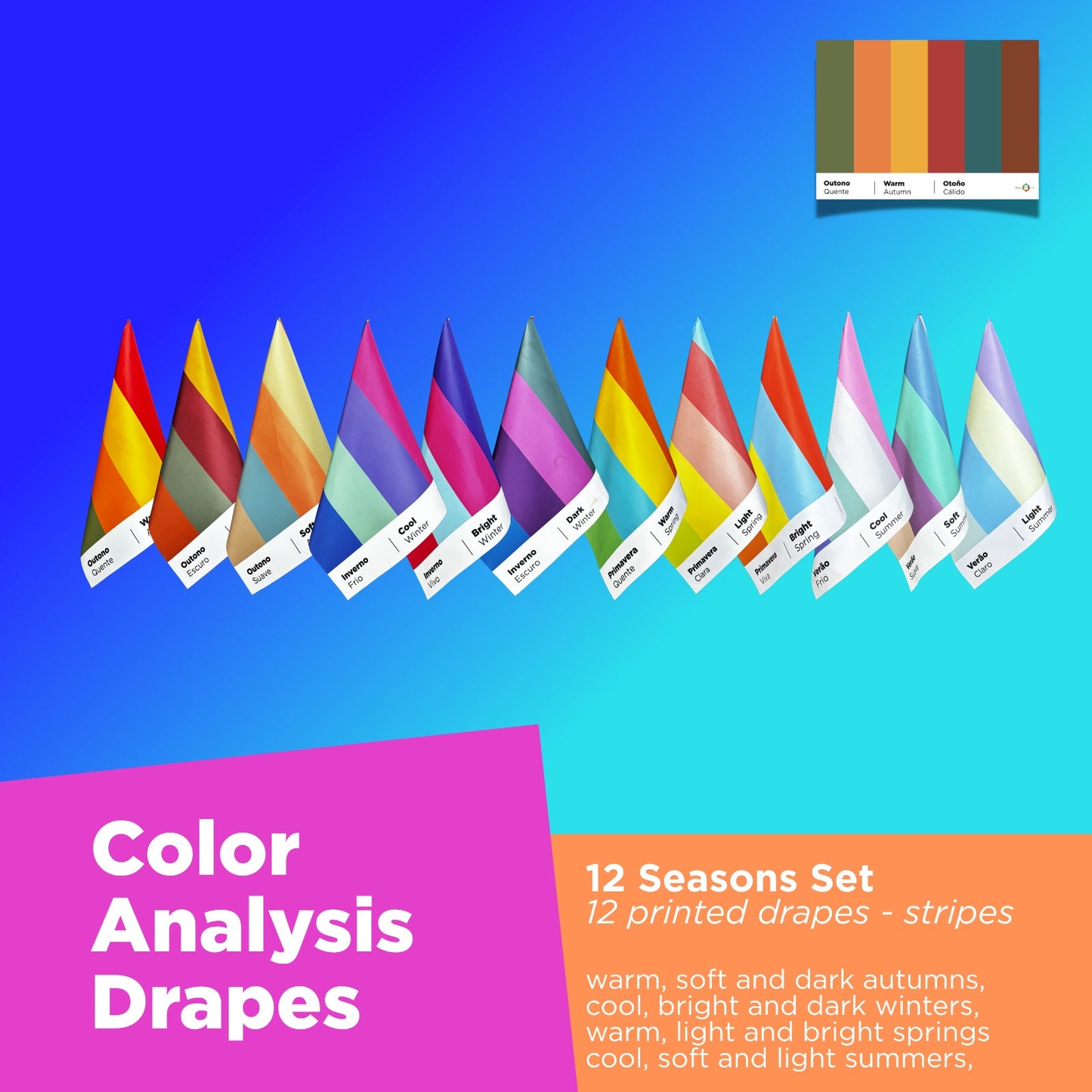 12 Season Printed Drapes - Best Colors