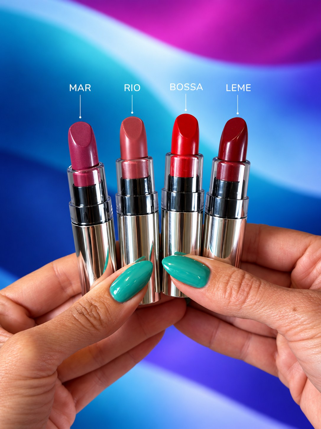 ONDAS Winter lipsticks — the four shades