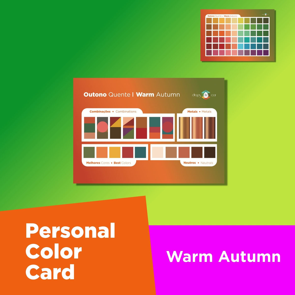 Personal Color Cards - Warm Autumn