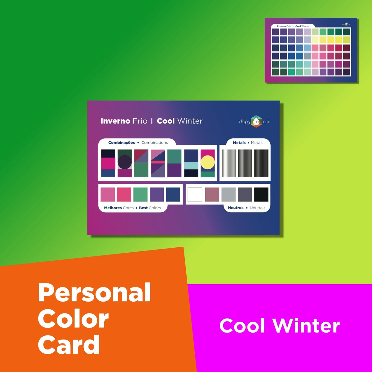Personal Color Cards - Cool Winter