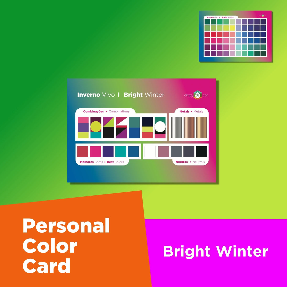 Personal Color Cards - Bright Winter