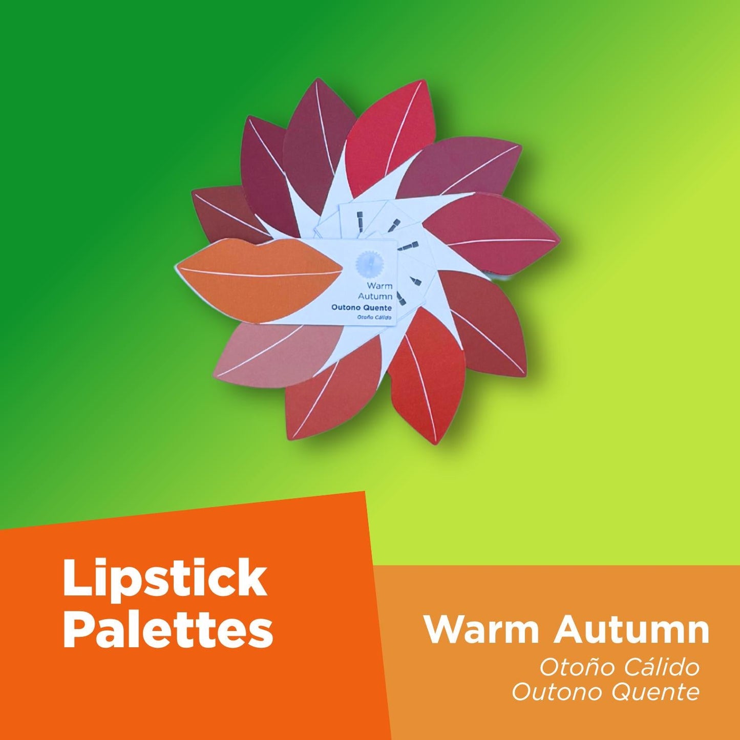 Lipstick Color Analysis Palette - Warm Autumn