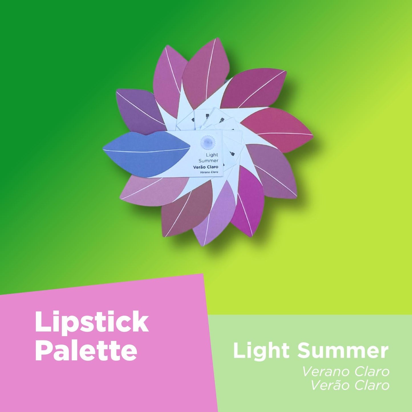 Lipstick Color Analysis Palette - Light Summer