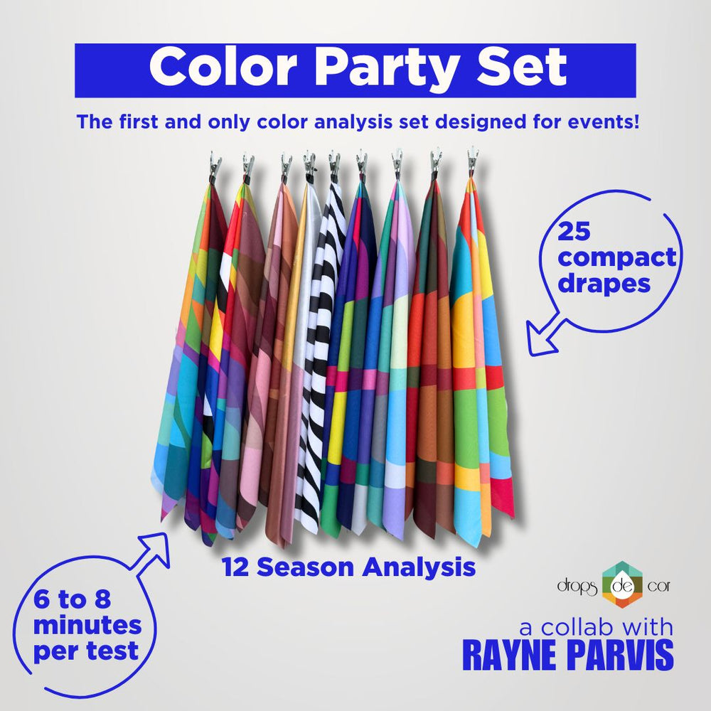 Color Party Set of colorful patterned drapes