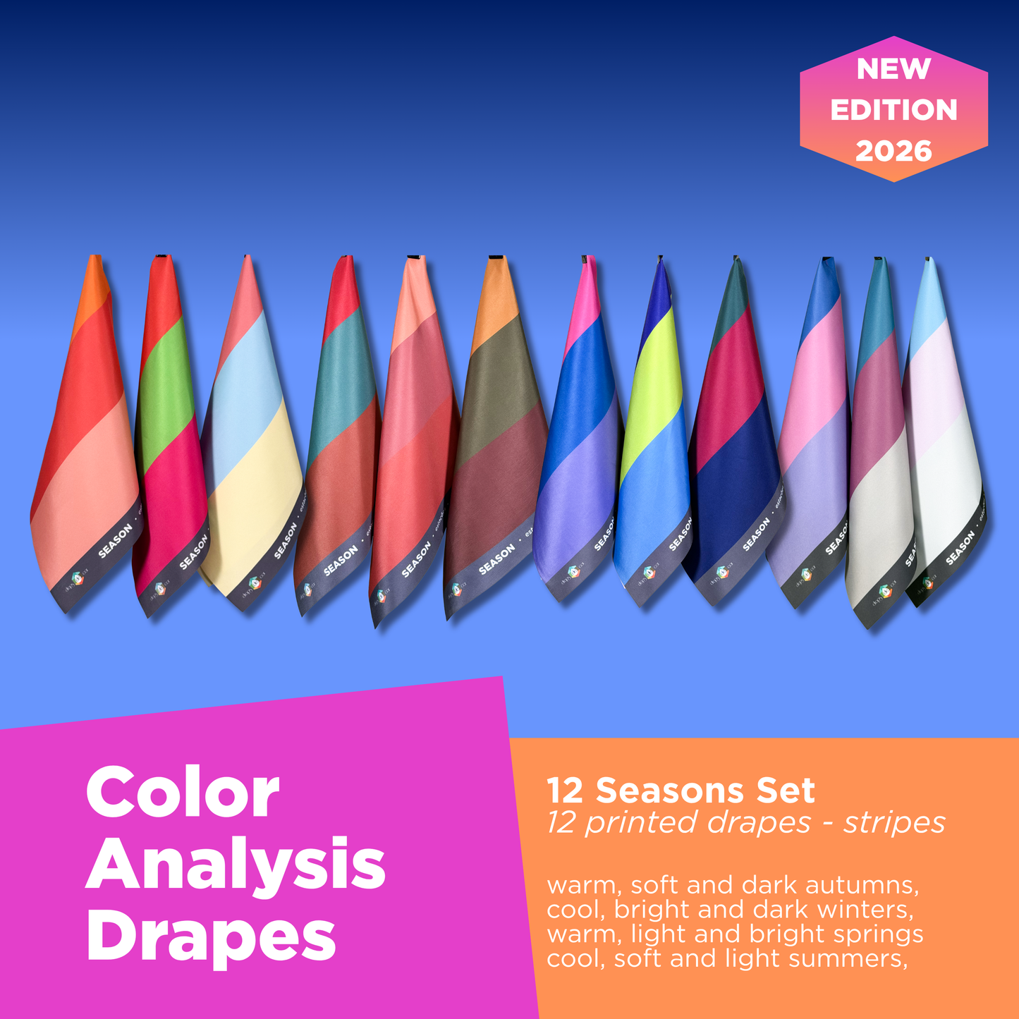 2026 New Edition - 12 Season Printed Drapes - Best Colors